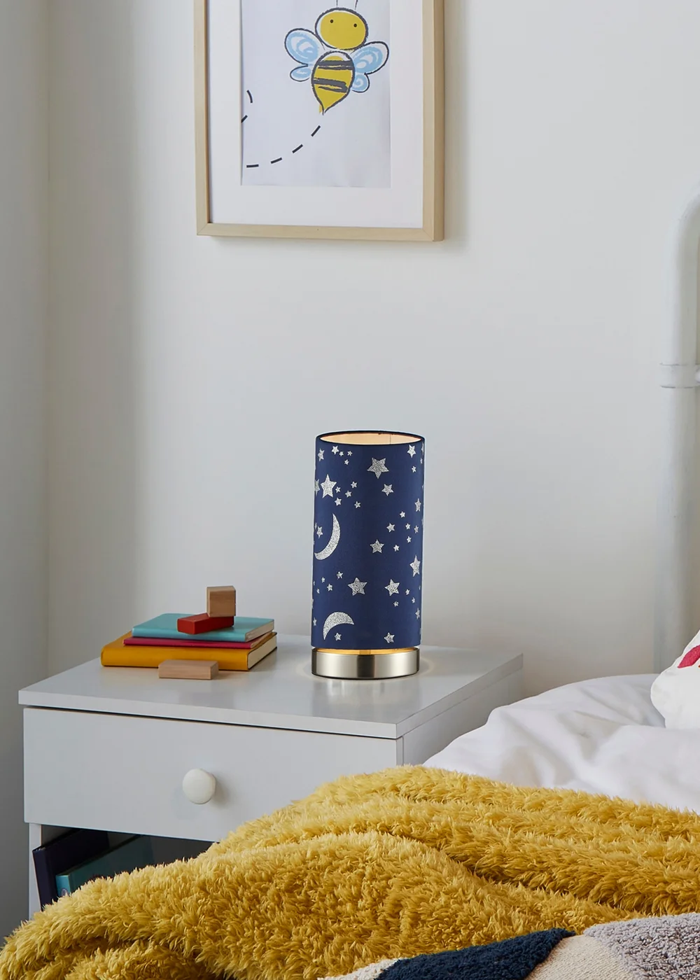Glow Moon & Stars Table Lamp (26cm x 12cm) - One Size Image 4