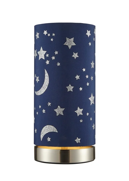 Glow Moon & Stars Table Lamp (26cm x 12cm) - One Size Image 2