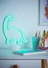 Glow Dinosaur Green Neon Light (28.5cm x 24.5cm) - One Size Image 1