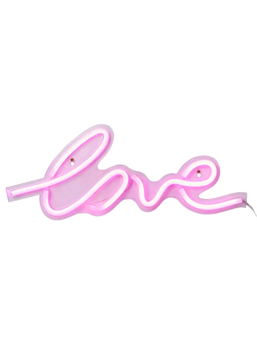 Glow Love Neon Wall Light (18cm x 45cm) - One Size Image 2