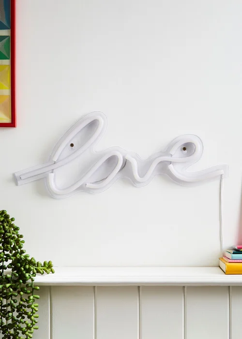 Glow Love Neon Wall Light (18cm x 45cm) - One Size Image 4