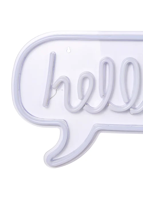 Glow Hello Neon Light (30cm x 43cm) - One Size Image 3