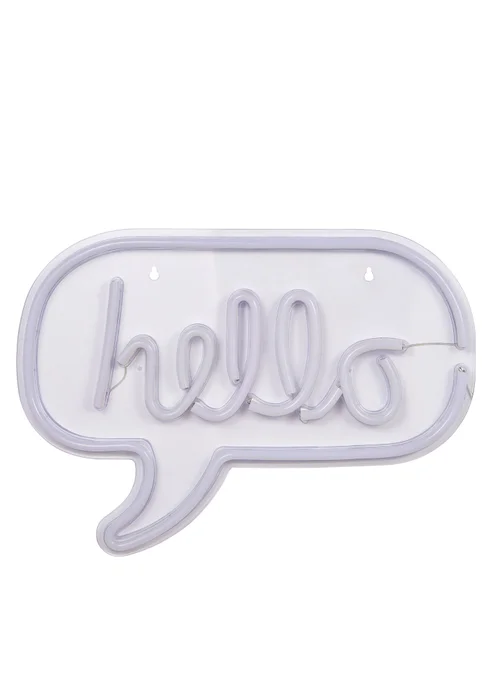 Glow Hello Neon Light (30cm x 43cm) - One Size Image 4