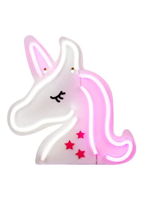 Glow Unicorn Neon Wall Light (33cm x 32cm) - One Size Image 2