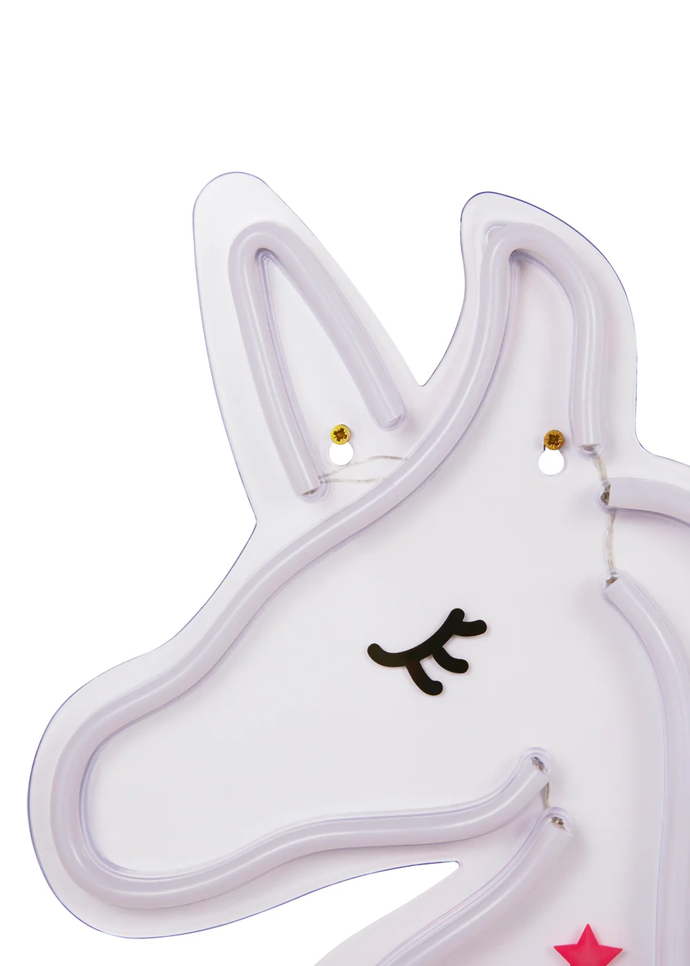 Glow Unicorn Neon Wall Light (33cm x 32cm) - One Size Image 3