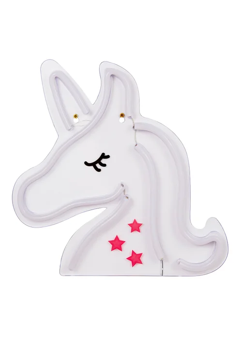 Glow Unicorn Neon Wall Light (33cm x 32cm) - One Size Image 4