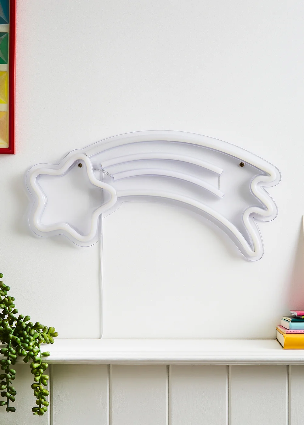 Glow Shooting Star Neon Light (20cm x 40cm) - One Size Image 1