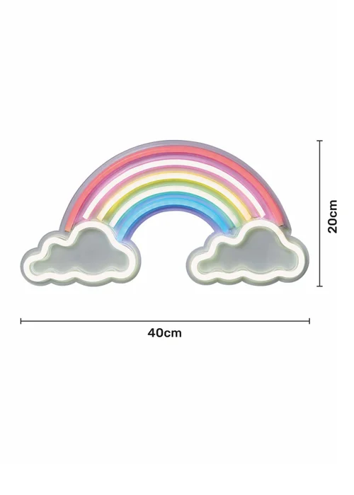 Glow Rainbow & Cloud Neon Light (20cm x 40cm) - One Size Image 4