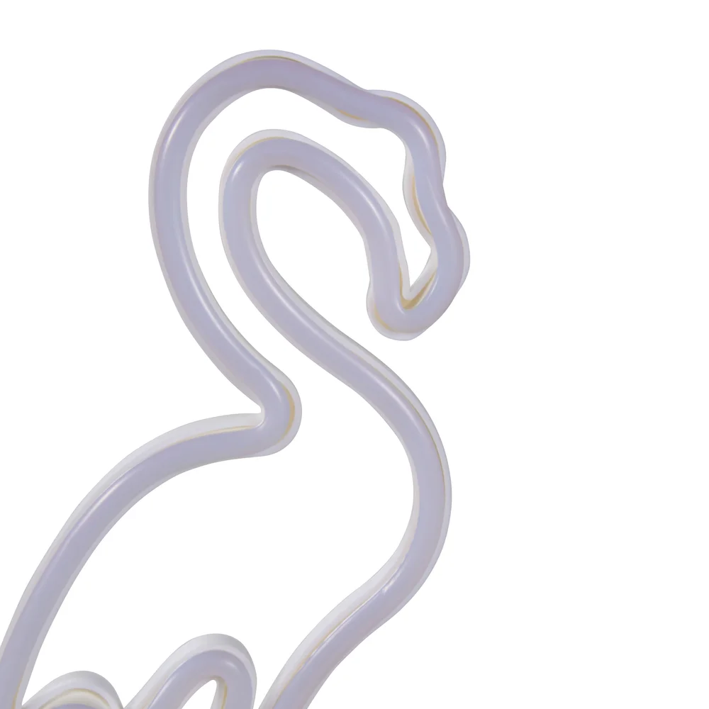Glow Flamingo Neon Light (30cm x 15cm) - One Size Image 3