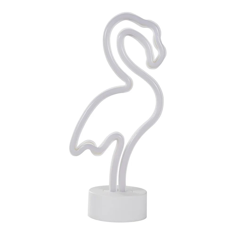 Glow Flamingo Neon Light (30cm x 15cm) - One Size Image 4
