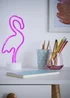 Glow Flamingo Neon Light (30cm x 15cm) - One Size Image 1