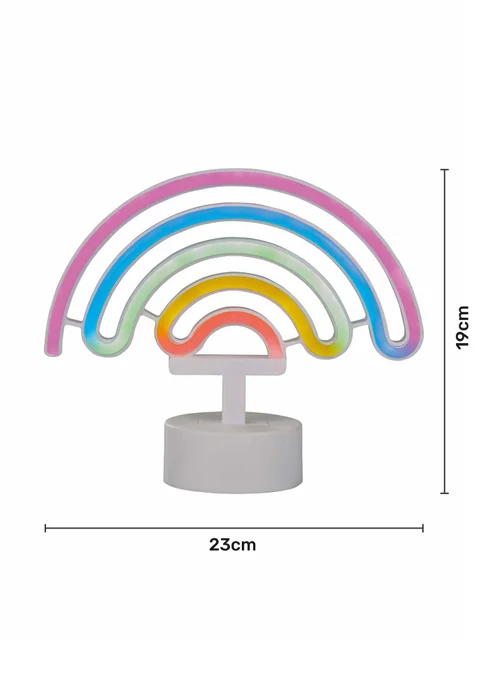 Glow Rainbow Neon Light (19cm x 23cm) - One Size Image 5
