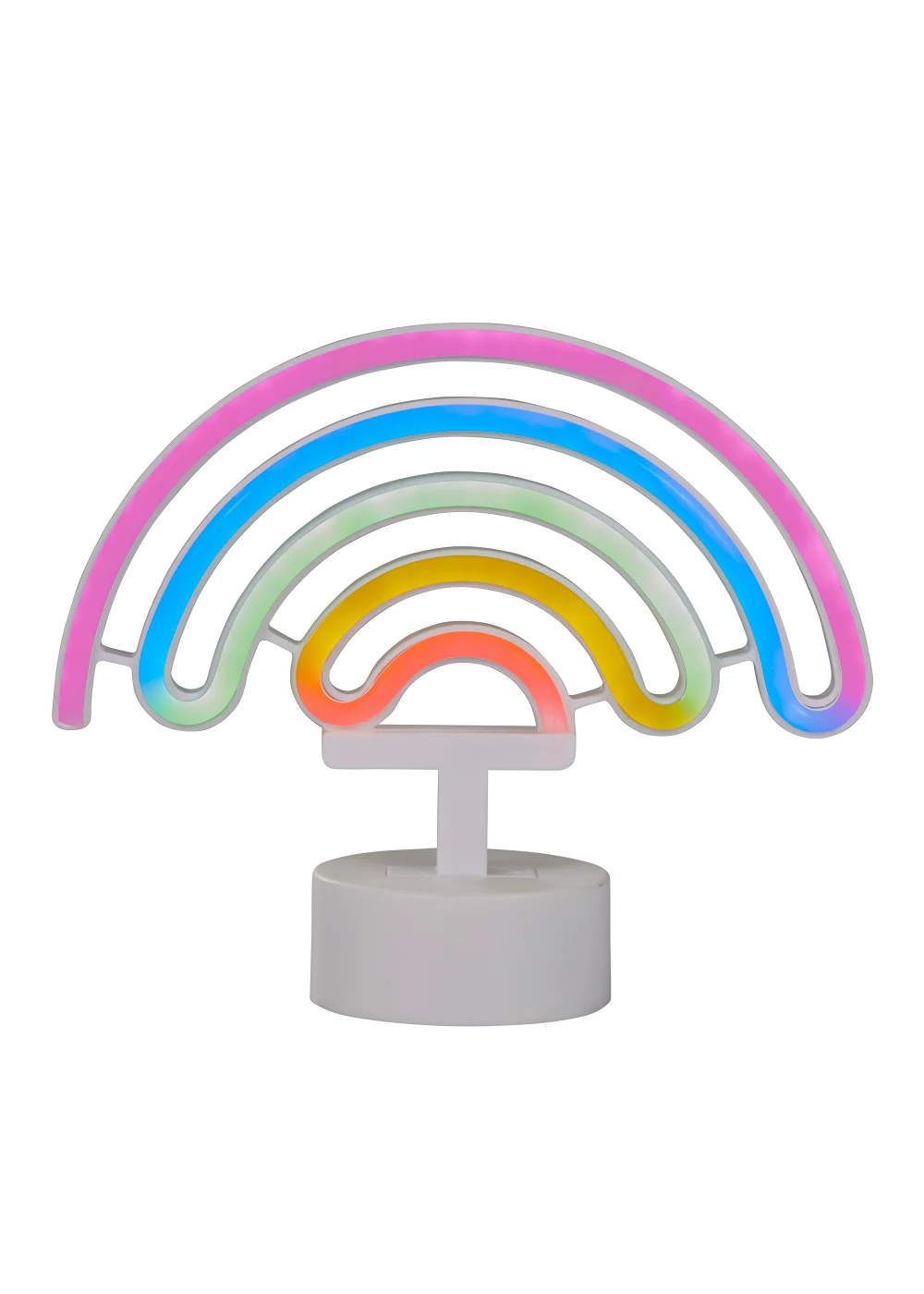 Glow Rainbow Neon Light (19cm x 23cm) - One Size Image 2