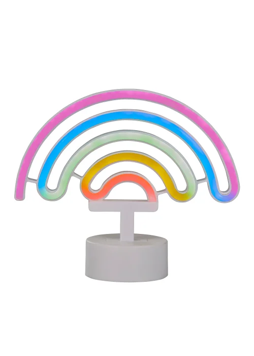 Glow Rainbow Neon Light (19cm x 23cm) - One Size Image 2