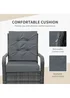 Outsunny 3 Pieces Outdoor Rattan Bistro Set PE - No Size Image 4