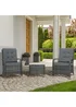 Outsunny 3 Pieces Outdoor Rattan Bistro Set PE - No Size Image 1