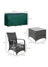 Outsunny 3 Pieces Outdoor Rattan Bistro Set PE - No Size Image 3