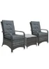 Outsunny 3 Pieces Outdoor Rattan Bistro Set PE - No Size Image 2