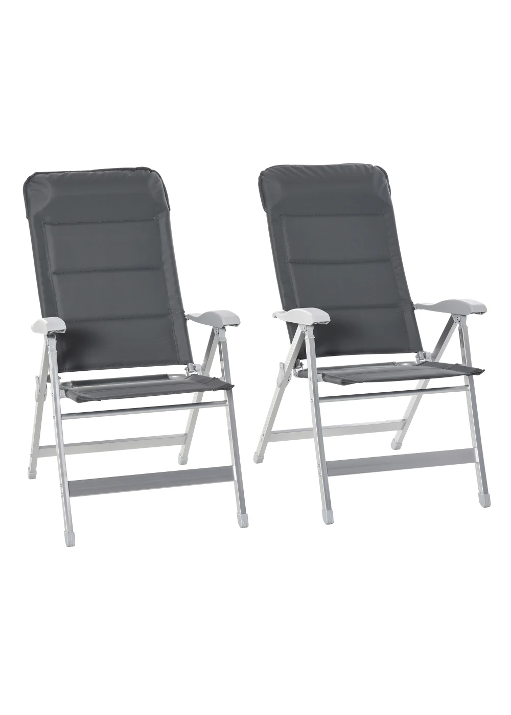 Outsunny 2 PCs Garden Padded Chairs Set (115cm x 61.5cm x 75cm) - One Size Image 2