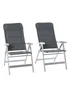 Outsunny 2 PCs Garden Padded Chairs Set (115cm x 61.5cm x 75cm) - One Size Image 2