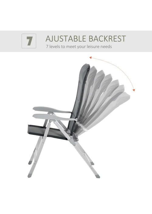 Outsunny 2 PCs Garden Padded Chairs Set (115cm x 61.5cm x 75cm) - One Size Image 5