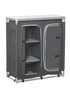 Outsunny Grey Portable Camping Storage Table (104cm x 49.5cm x 96cm) - One Size Image 1