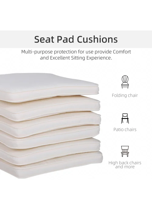 Outsunny 6 Pack Seat Pads (5cm x 42cm x 42cm) - One Size Image 4