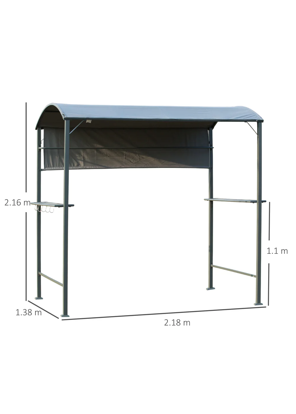 Outsunny Garden BBQ Grill Gazebo (216cm x 138cm x 218cm) - No Size Image 3