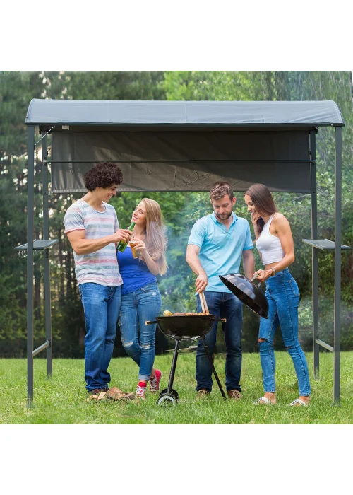 Outsunny Garden BBQ Grill Gazebo (216cm x 138cm x 218cm) - No Size Image 1