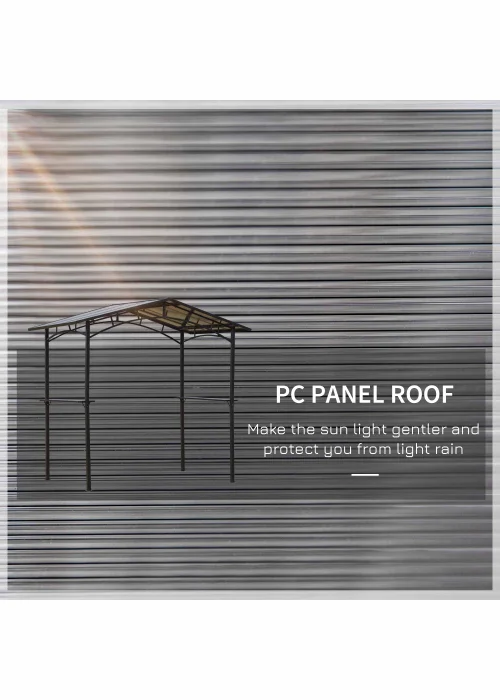 Outsunny Garden BBQ Protective Gazebo (8ft x 5ft) - No Size Image 4