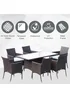 Outsunny 7 Piece Rattan Garden Furniture Set - One Size Image 4