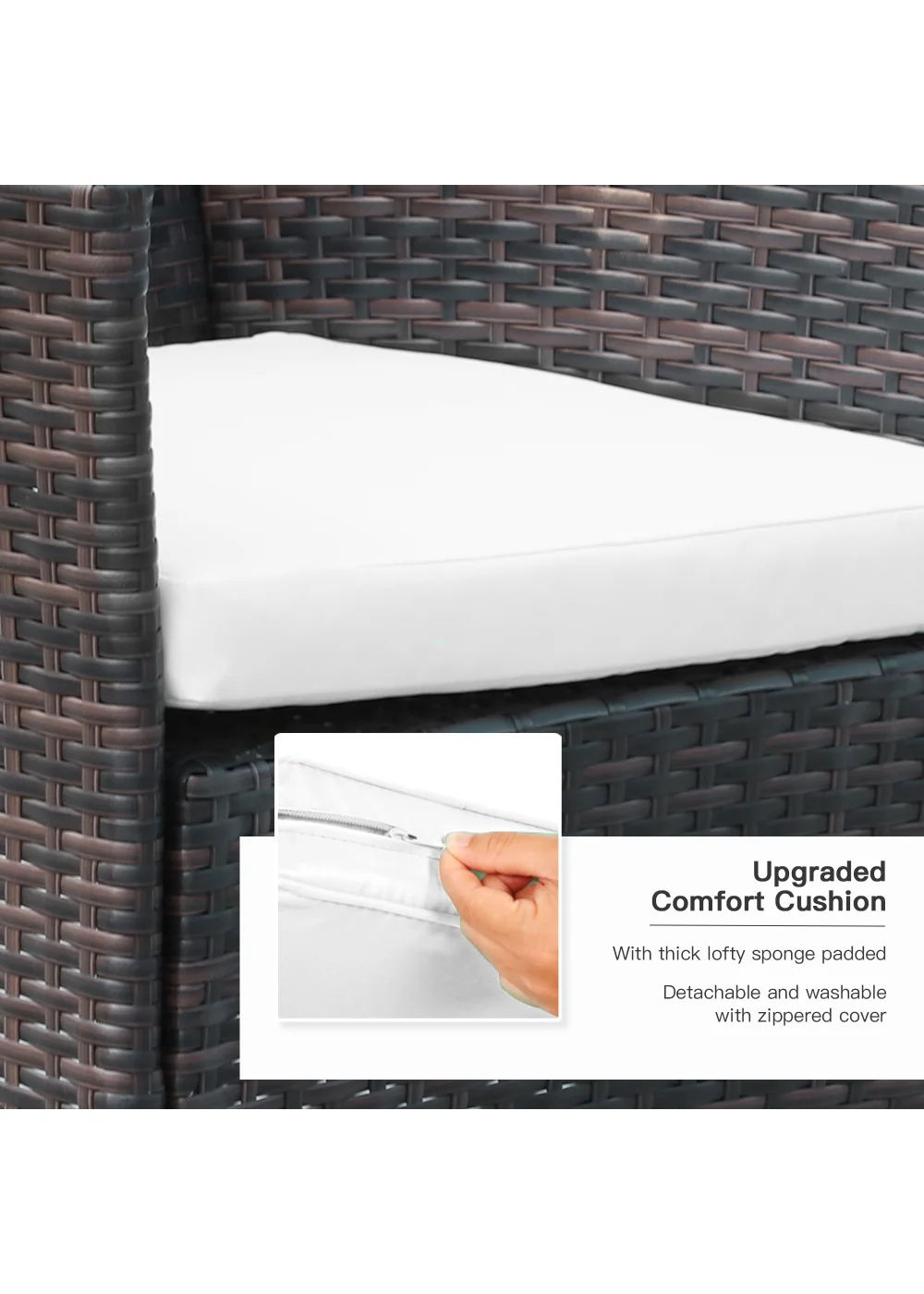 Outsunny 7 Piece Rattan Garden Furniture Set - One Size Image 5