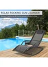 Outsunny Outdoor Garden Rocking Chair, Patio Sun Lounger Rocker Chair with Breathable Mesh Fabric - No Size Image 4
