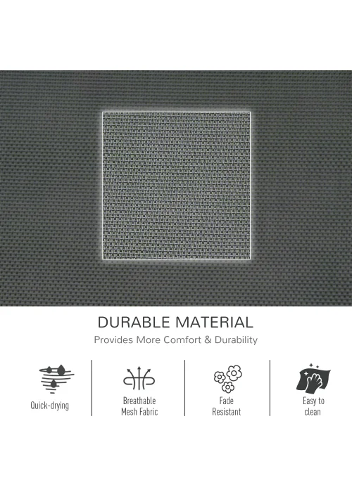 Outsunny Outdoor Garden Rocking Chair, Patio Sun Lounger Rocker Chair with Breathable Mesh Fabric - No Size Image 5