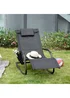 Outsunny Outdoor Garden Rocking Chair, Patio Sun Lounger Rocker Chair with Breathable Mesh Fabric - No Size Image 2
