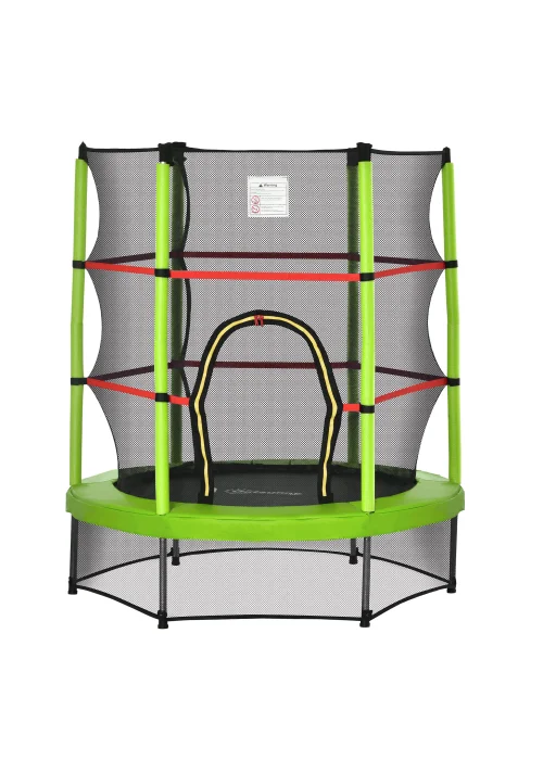 HOMCOM Trampoline with Safety Enclosure Net (140cm x 160cm) - No Size Image 1