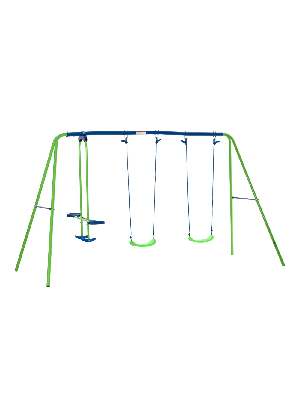 Outsunny Double Swing & Seesaw Glider (178cm x 280cm x 140cm) - One Size Image 1