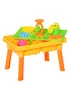 HOMCOM 16 Piece Sand & Water Outdoor Activity Table (59cm x 42cm x 37cm) - One Size Image 1