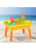 HOMCOM 16 Piece Sand & Water Outdoor Activity Table (59cm x 42cm x 37cm) - One Size Image 2