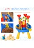 HOMCOM 30 Piece Sand & Water Outdoor Activity Table (46cm x 46cm x 66cm) - One Size Image 5