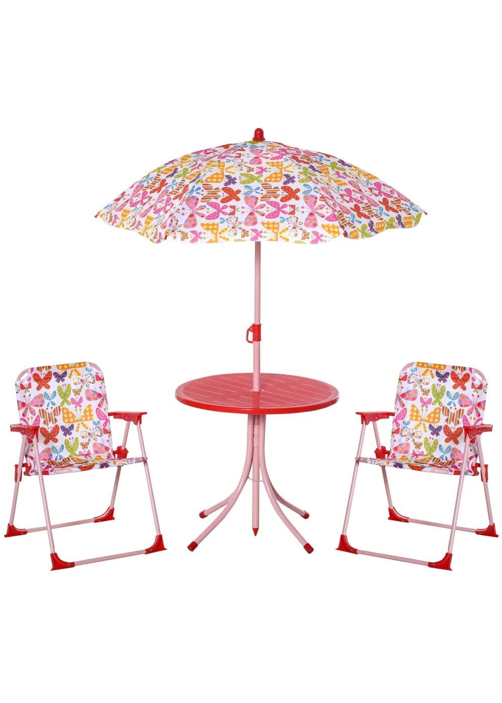 Outsunny Kids Butterfly Folding Picnic Table - One Size Image 2