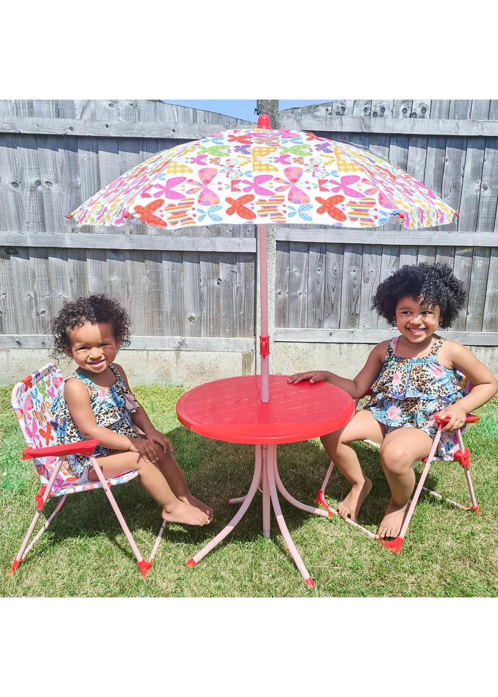 Outsunny Kids Butterfly Folding Picnic Table - One Size Image 1