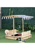 Outsunny Kids Sandpit with Bench & Adjustable Canopy (106cm x 106cm x 121cm) - One Size Image 1
