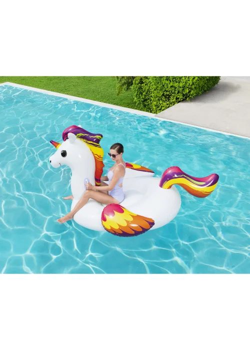 Bestway Supersized Unicorn Ride On (233cm x 156cm x 136.5cm) - One Size Image 4