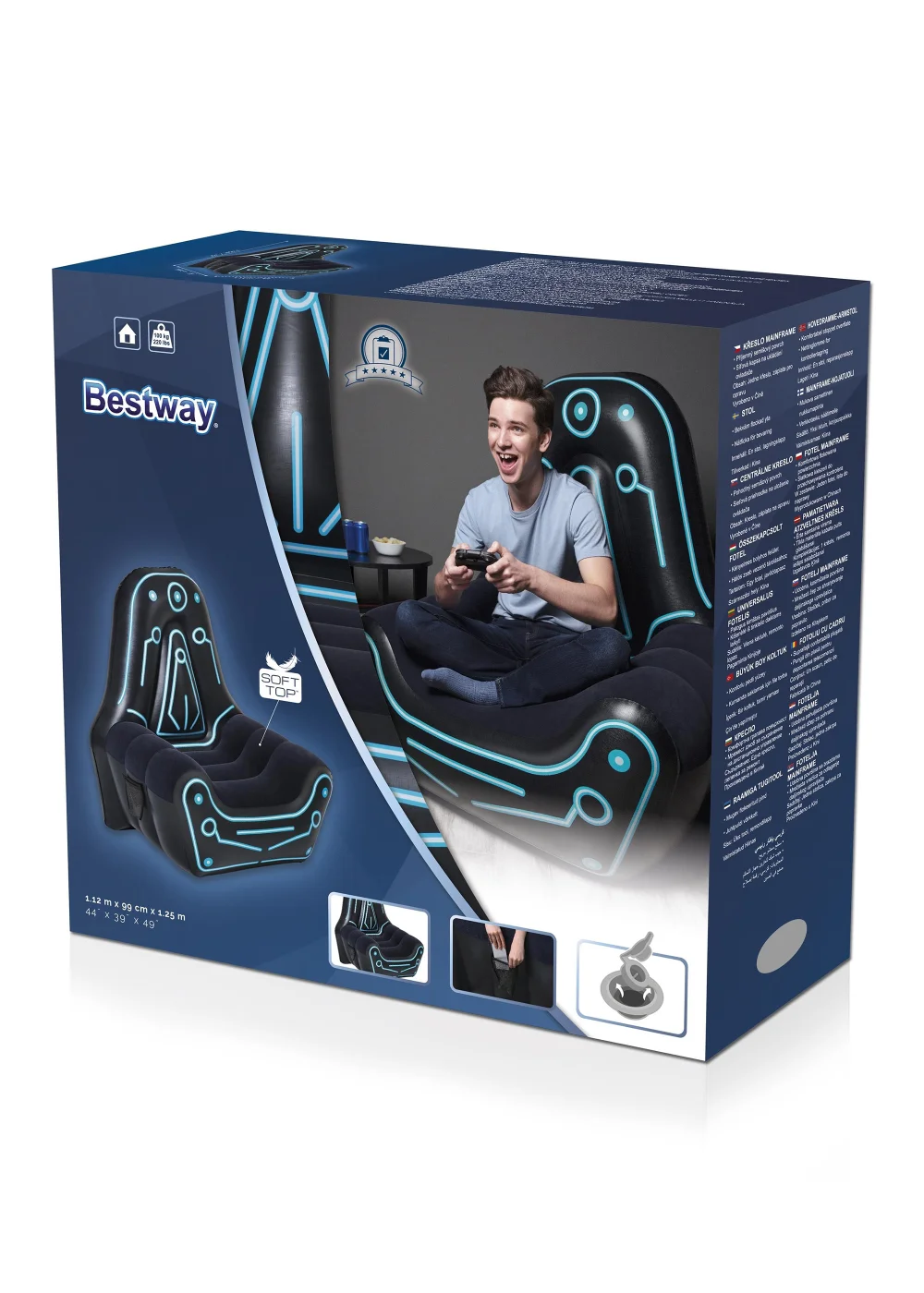 Bestway Mainframe Inflatable Air Chair (99cm x 112cm x 125cm) - One Size Image 3