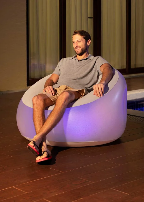 Bestway Inflatable A-Chair LED Air Chair - One Size Image 3