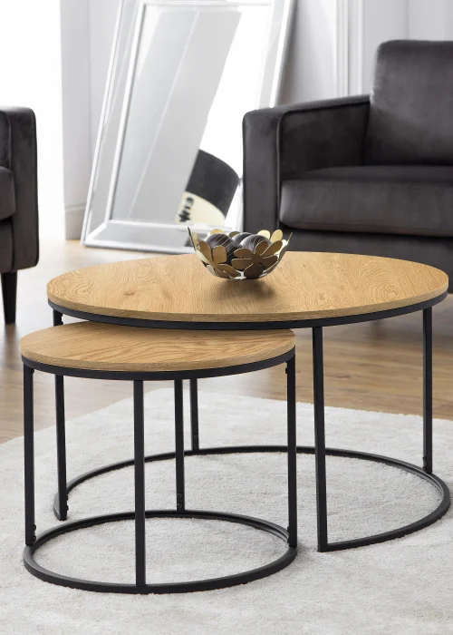 Julian Bowen Bellini Round Nesting Coffee Table (50 x 80 x 80 cm) - No Size Image 3