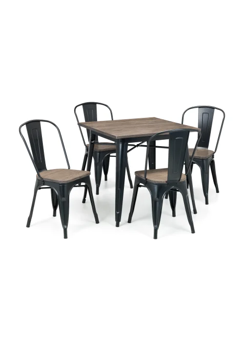 Julian Bowen Set Of 4 Grafton Metal Chairs (85 x 46 x 43 cm) - No Size Image 4