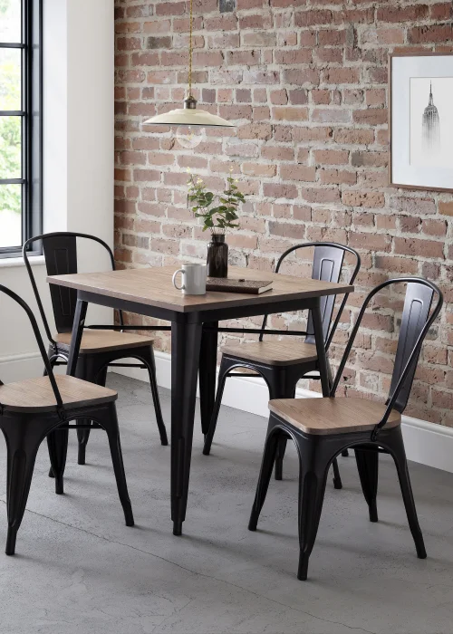 Julian Bowen Set Of 4 Grafton Metal Chairs (85 x 46 x 43 cm) - No Size Image 3
