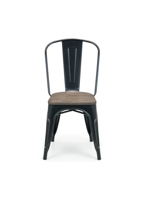 Julian Bowen Set Of 4 Grafton Metal Chairs (85 x 46 x 43 cm) - No Size Image 2